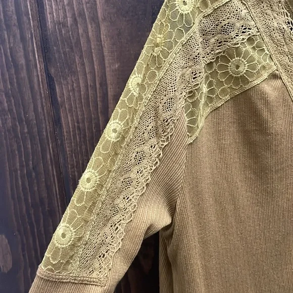 NWOT - Free People Lola Long Sleeve Mustard Colored Top Size XS P2P: 28 - Picture 8 of 15